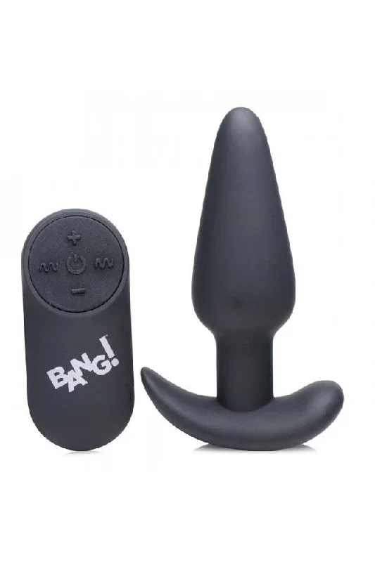 XR Brands - BANG - Remote Control 21X Vibrating Silicone Butt Plug - Black