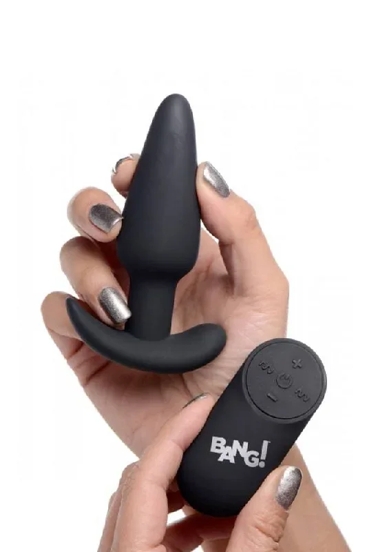 xr-brands-bang-remote-control-21x-vibrating-silicone-butt-plug-black