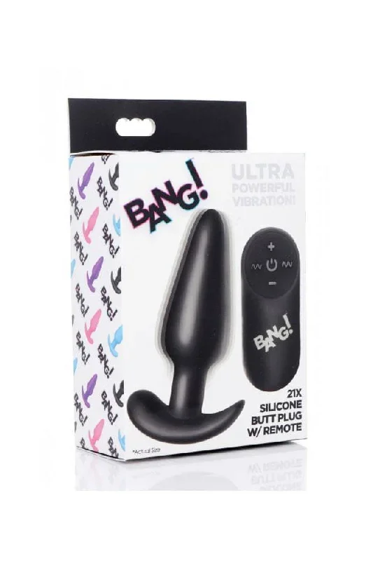 xr-brands-bang-remote-control-21x-vibrating-silicone-butt-plug-black