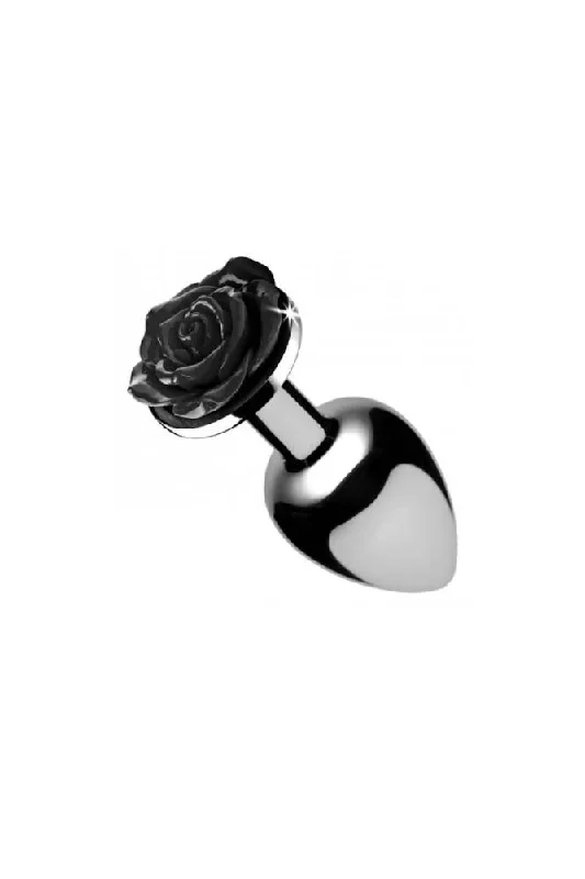 XR Brands - Booty Sparks - Black Rose Anal Plug - Small