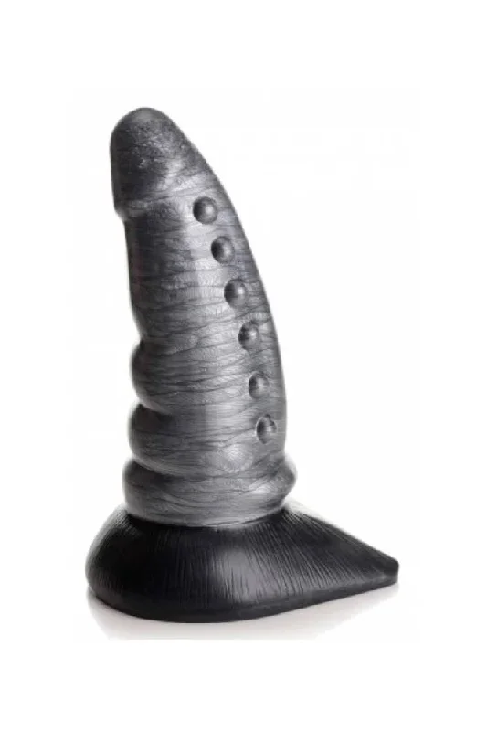 XR Brands - Creature Cocks - Beastly Tapered Bumpy Silicone Dildo - Silver