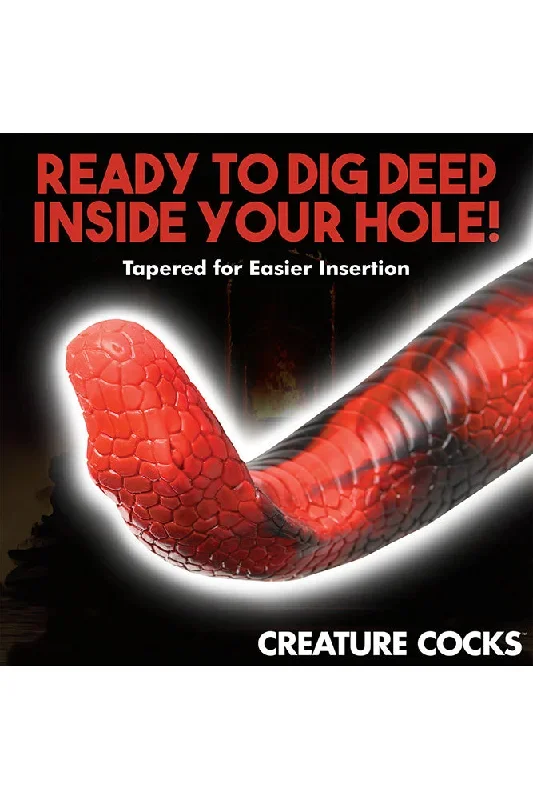 xr-brands-creature-cocks-king-cobra-silicone-dildo-red