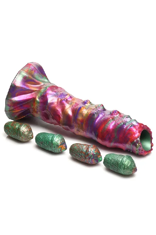 xr-brands-creature-cocks-larva-silicone-ovipositor-dildo-with-eggs-multicolour