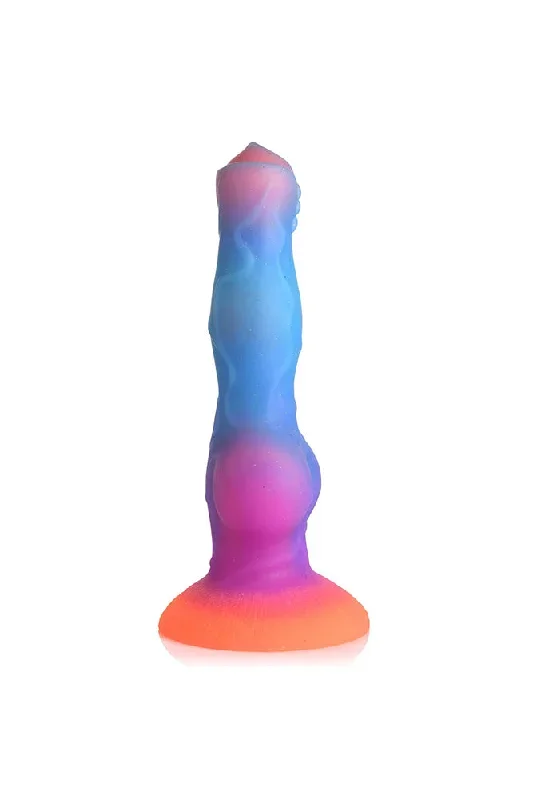 XR Brands - Creature Cocks - Space Cock Glow-In-The-Dark Silicone Alien Dildo - Multicolour