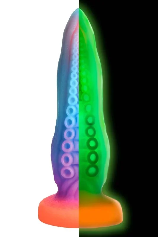 XR Brands - Creature Cocks - Tenta-Cock Glow-In-The-Dark Silicone Dildo - Mulicolour