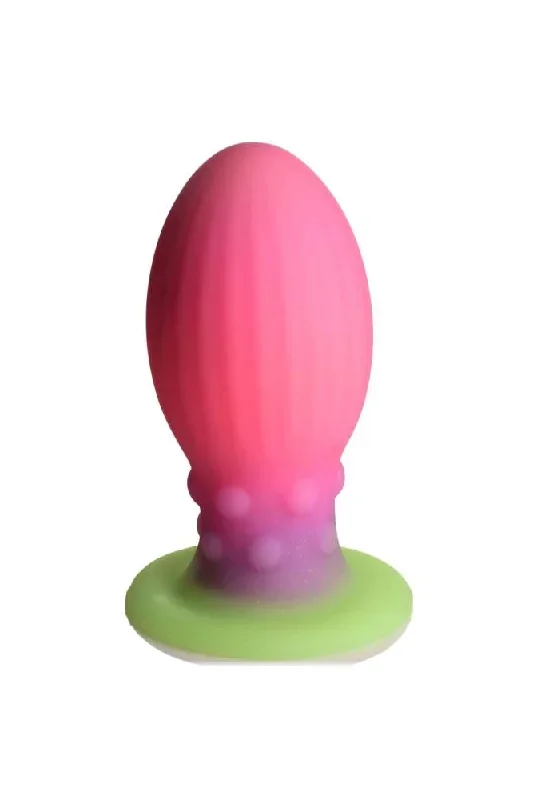 XR Brands - Creature Cocks - XL Xeno Egg Glow In The Dark Silicone Egg - Multicolour