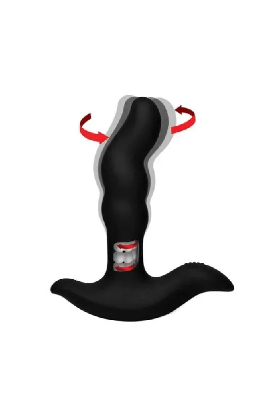 XR Brands - Prostatic Play - Rimstatic Rotating Prostate Plug & Remote - Black