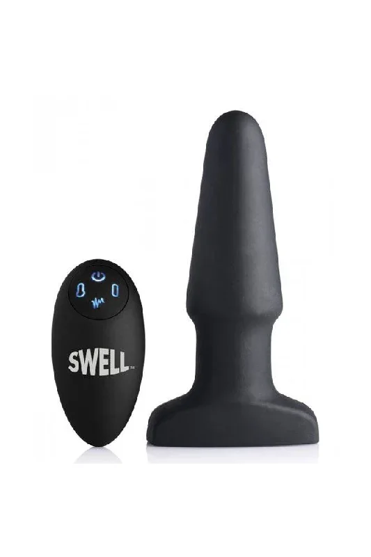 XR Brands - Swell 10X Inflatable Vibrating Plug & Remote - Black