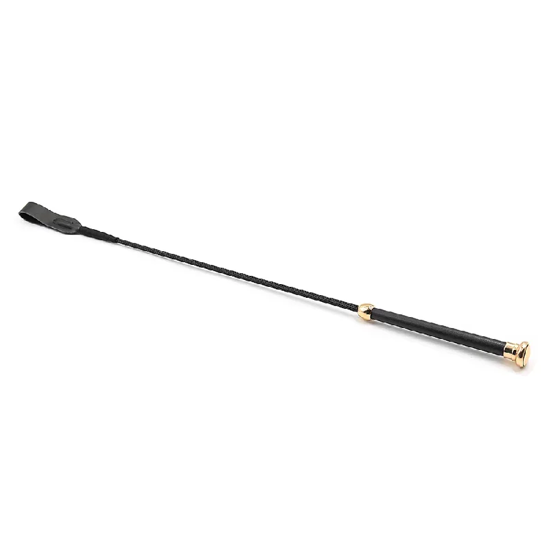 Yiwu Faux Leather Riding Crop With Gold Tip Handle