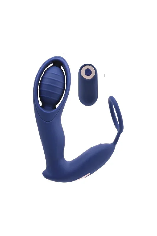 Zero Tolerance - Extra Mile Remote Controlled Prostate Massager & Cock Ring - Blue