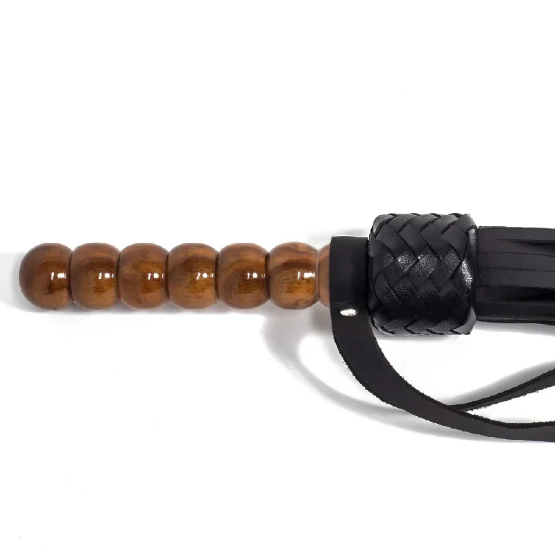 zorba-leather-flogger-with-beaded-wooden-handle