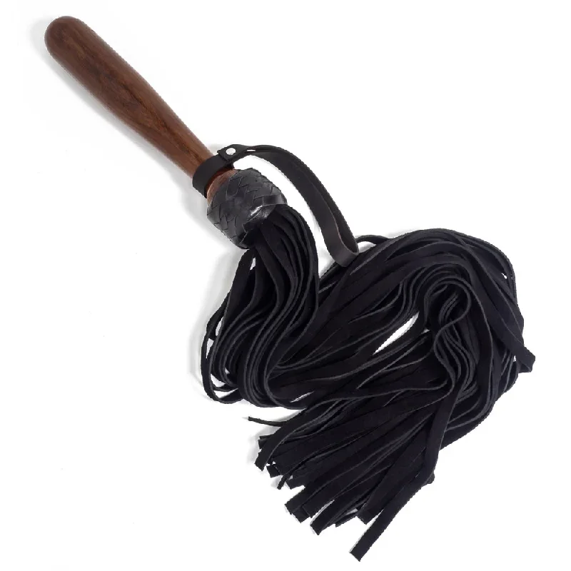 zorba-leather-suede-flogger-with-polished-wooden-handle