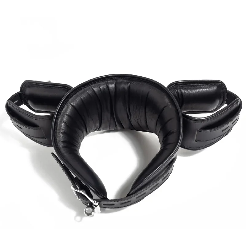 zorba-lockable-padded-leather-posture-collar-with-attached-wrist-cuffs