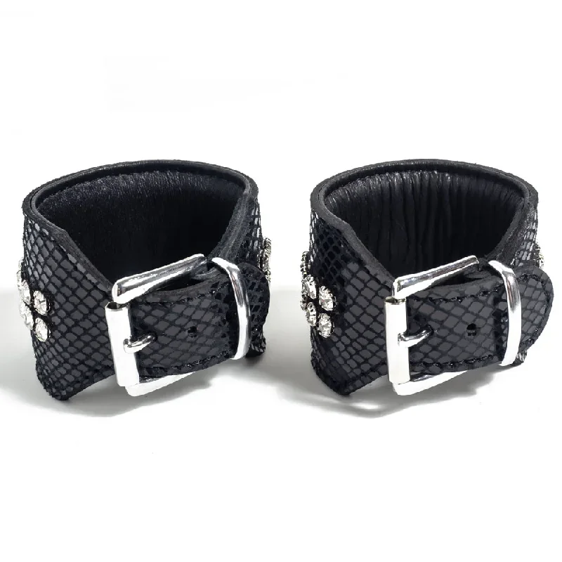 zorba-patent-leather-snakeskin-diamante-wrist-cuffs