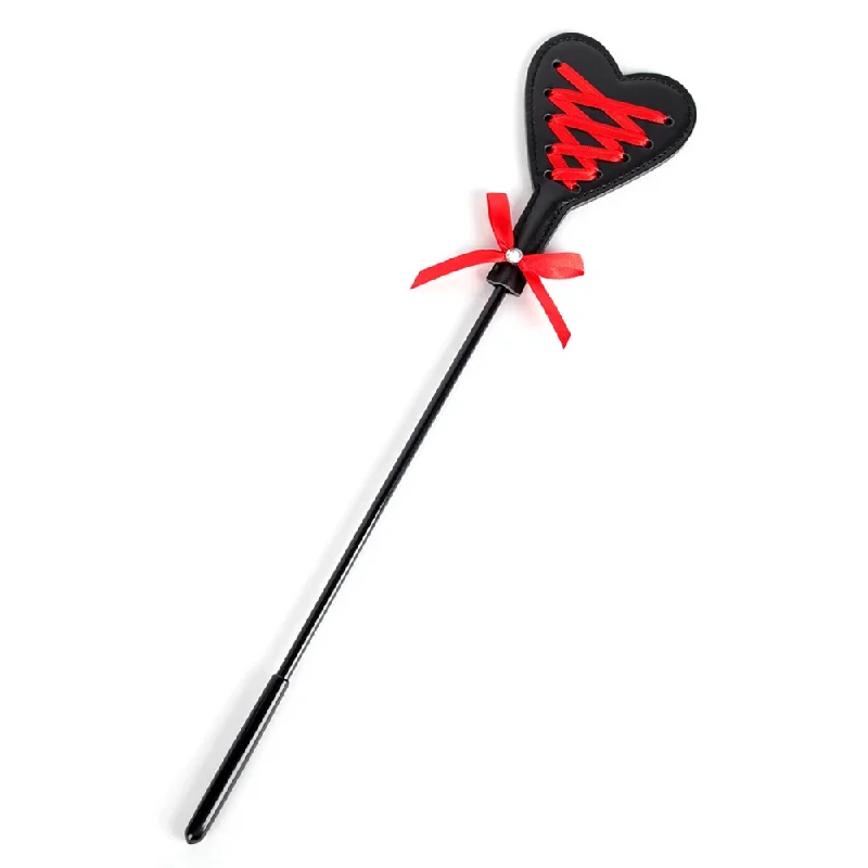 ZYL Faux Leather Corset Heart Riding Crop