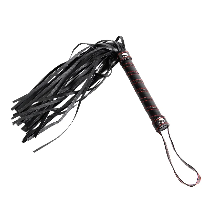 ZYL Faux Leather Flogger With Contrast Stitch Handle