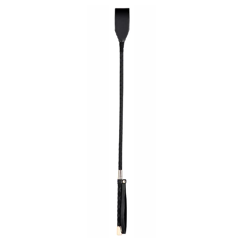 ZYL Flexible Faux Leather Riding Crop With Rubber Grip Handle