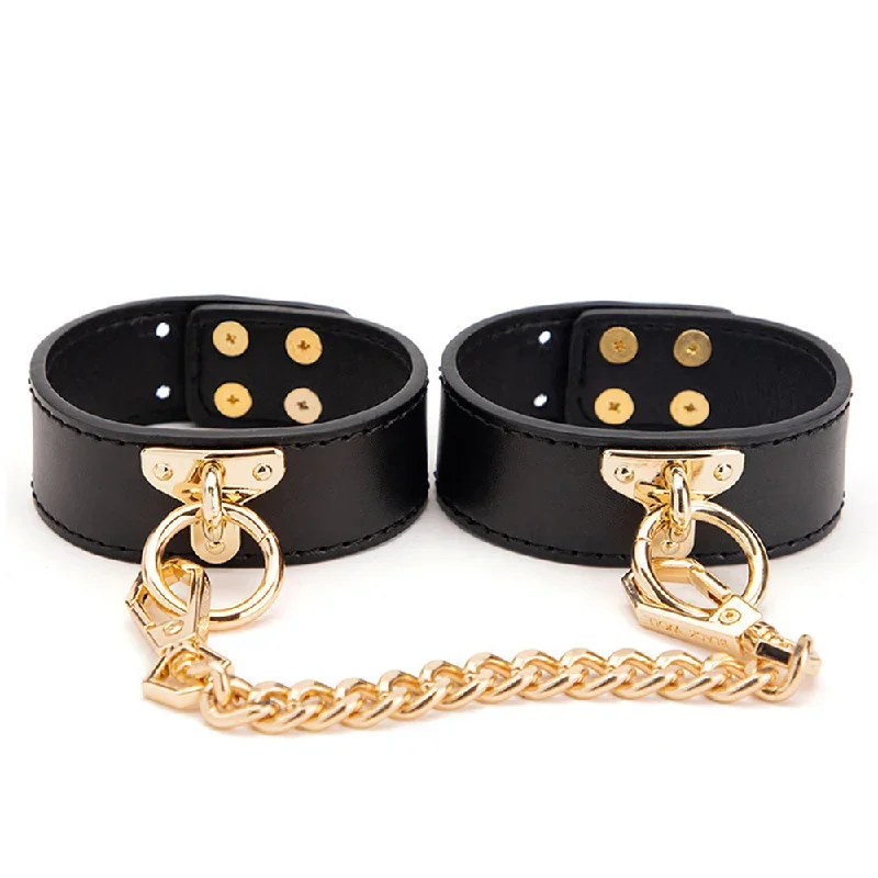 ZYL Petite Faux Leather Push-Stud Wrist Cuffs