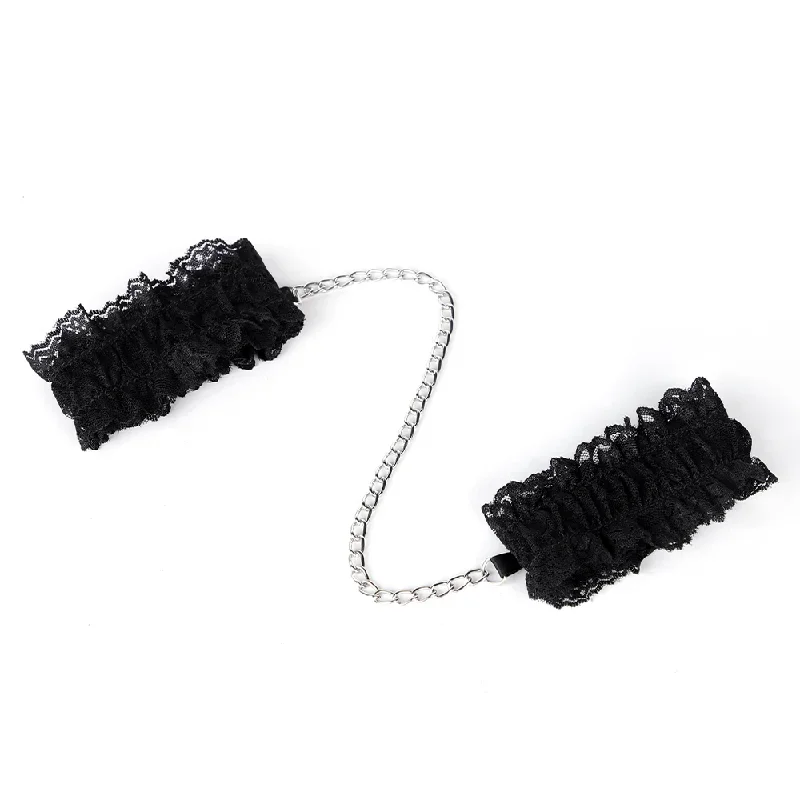 ZYL Ruffled Elastic Lace Wrist Cuffs